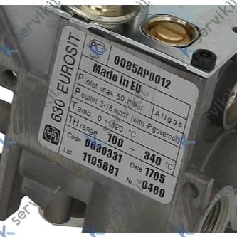 Termostato de gas tipo serie 630 Eurosit T máx 340°C 100-340°C entrada gas 3/8