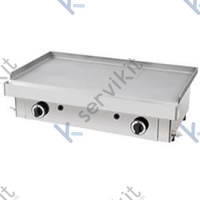 Plancha gas 3 zonas sobremesa lisa 800x400mm