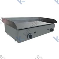 Plancha gas cromo duro 2 zonas 800x430mm