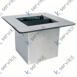 Picamarro Encastrable Satinado 245x245x152mm