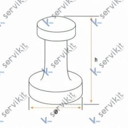 Tamper Aluminio Base Plana Ø57mm