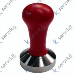 Tamper Madera Rojo Base Plana Ø49mm