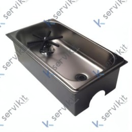 Cubeta Inox Con Lavavasos 330x185x110mm