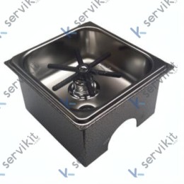 Cubeta Inox Con Lavavasos 185x170x110mm