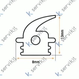 Burlete Tapa L=1365mm