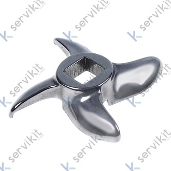 Cuchilla picadora carne numero22 eje 73mm 13x13mm