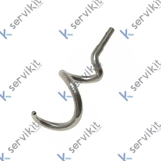 Gancho amasador soporte ø 15 mm altura útil 230 mm altura total 300 mm árbol ø 18 mm