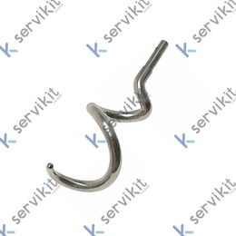 Gancho amasador soporte ø 15 mm altura útil 230 mm altura total 300 mm árbol ø 18 mm