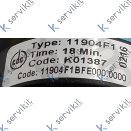 Programador 4 levas 18min 230v 50hz placa de características