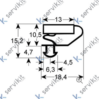 Burlete 1320x630mm Pvc Negro