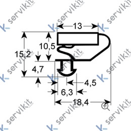 Burlete 1320x630mm Pvc Negro