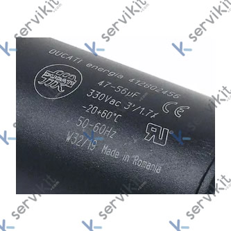 condesador de arranque µF 330V 50/60Hz ciclo de trabajo 3s ø 46mm L 99mm plástico