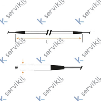 Resistencia flexible inox 2250mm 800w 230v