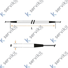 Resistencia flexible inox 2250mm 800w 230v
