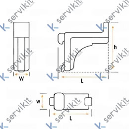 Soporte rejilla armario refrigeracion (4unds)