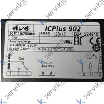 Termostato digital 1 relé icplus902 j/k/pt100