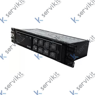 Termostato digital 5 relés azul inox infrico