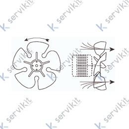 Aspa impelente ventilador axial MA58 Elco