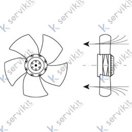 Ventilador rotor externo aspirante Ø300mm 230v 72w