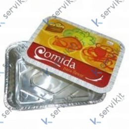 Bandeja Aluminio Con Tapa 190x140mm (100unds)
