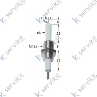 Bujía encendido Ø6x56mm m12x1 cocina Angelo Po