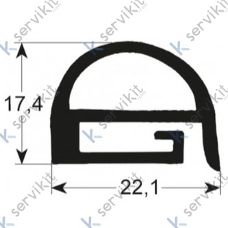 Burlete cristal puerta horno Fagor 1300x650mm