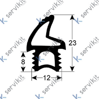 Junta de puerta perfil 2764 L 2105 mm para TECNOEKA