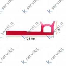 Burlete Puerta Horno 7.5x25mm (1 metro)