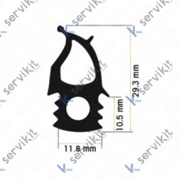 Burlete Puerta Horno 480x755mm 29.3x11.8mm