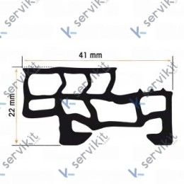 Burlete Cierre Puerta Horno 41x22mm Silicona