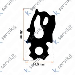 Burlete Puerta 360x387mm