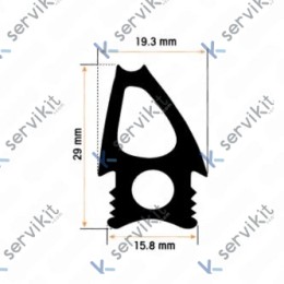 Burlete Silicona 470x1410mm Puerta Horno
