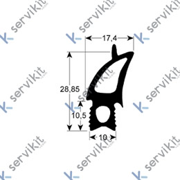 Burlete Puerta Horno 680x505mm