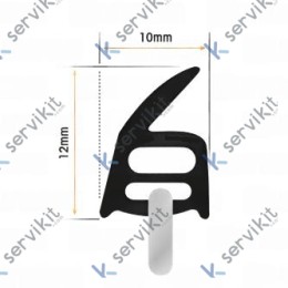 Burlete EXT=440x370mm Silicona Negro