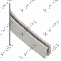 Burlete Silicona 8x12x4mm Negro (1 METRO)