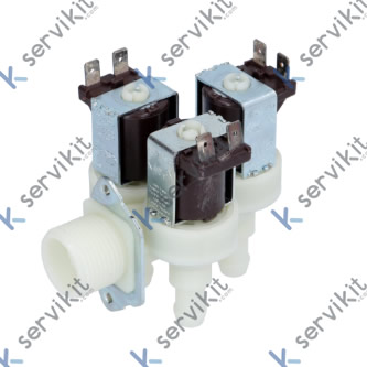 Electroválvula 3 Vías 230V 3/4" 90º