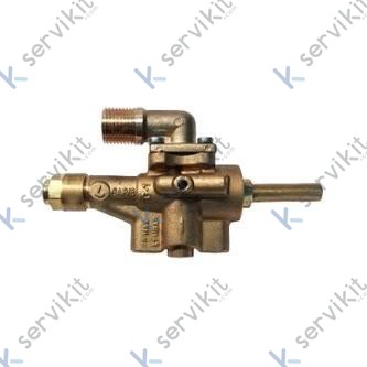 Grifo gas GAIP/B eje Ø8x10mm 1/2 con brida