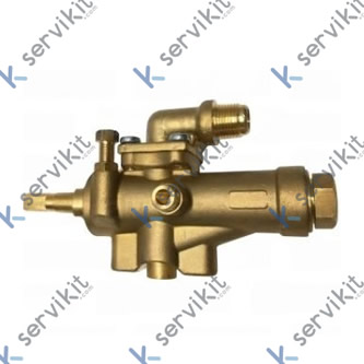 Grifo gas con brida 1/2 eje 10mm gai