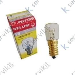 Bombilla incandescente horno 15W 230V 300ºC E14