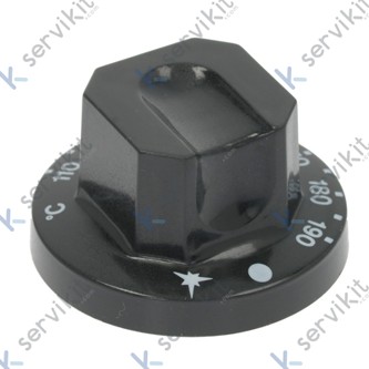 Pieza de mando termostato freidora Zanussi Ø70mm eje Ø10x8mm