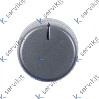 Pomo marca cero ø 43mm eje ø 6x4,6mm parte plana arriba plata