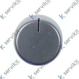 Pomo marca cero ø 43mm eje ø 6x4,6mm parte plana arriba plata