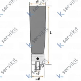 Mango Ø28x105mm Volante Sartén Basculante