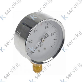 Manómetro Ø63mm 0-1 bar 1-4 marmita industrial
