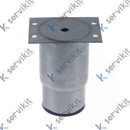 Pie de aparato tubo ø 64mm dimensiones de la placa 70x90mm