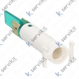 Piloto Verde Ø6x54mm 230V Sin Funda