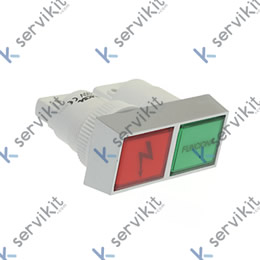 Piloto doble 52x28mm verde-rojo 230v baño maría Repagas