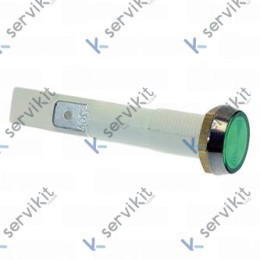 Piloto Verde Ø10mm 230V 150°C