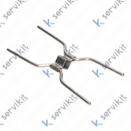 Pincho Asador Pollos 10mm Doble Inox