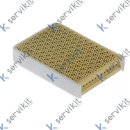 Placa cerámica L 69mm An 49mm H 13mm con 3 lados protección